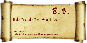 Bástár Verita névjegykártya